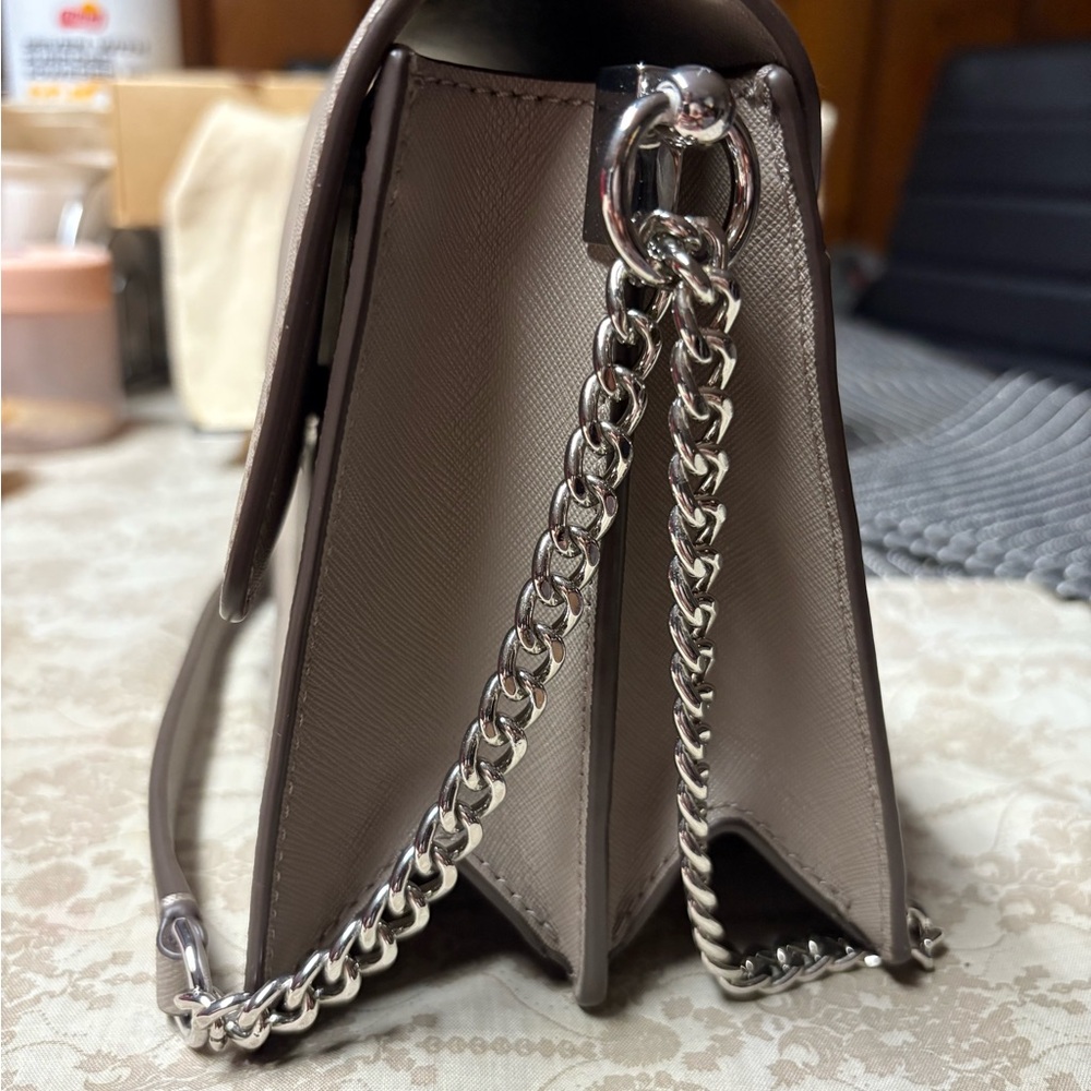 Tory Burch Gray Crossbody Bag with Chain Strap - Picture 4 of 8
